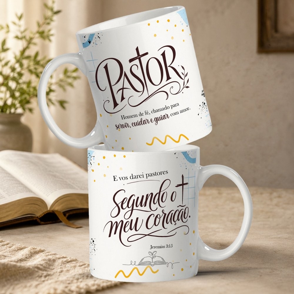 Dia do Pastor Artes para Canecas