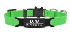Coleira para C&atilde;es e Gatos Pequenos Personalizada com Sino-Miau Auau Pets