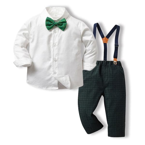 Roupa social infantil masculino Calça Verde: calça social infantil masculino, camisa social infanto juvenil, suspensório infantil, gravatinha borboleta infantil.