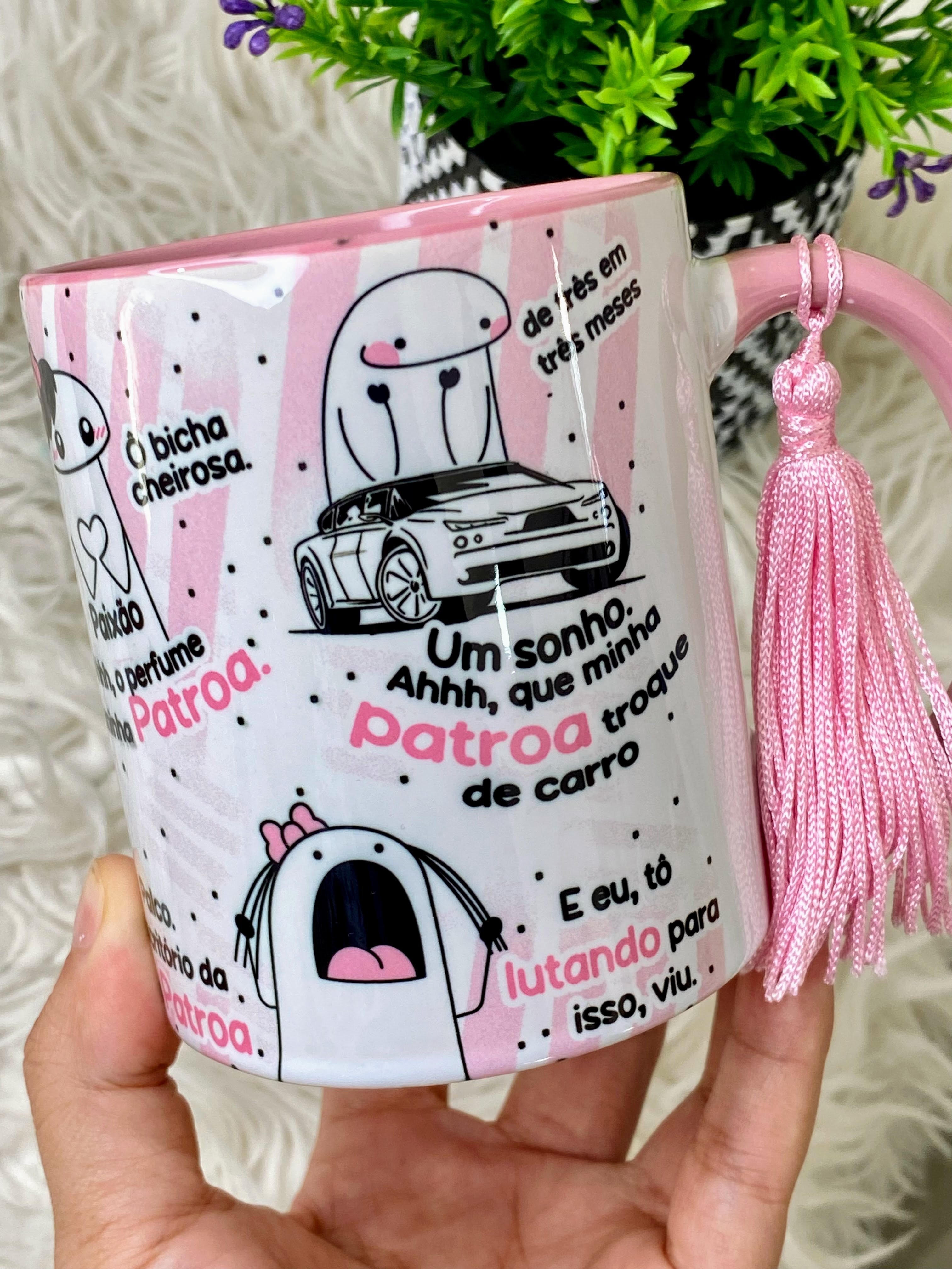 Caneca Flor Mulher Com M - MINHA PATROA - Arquivo Digital