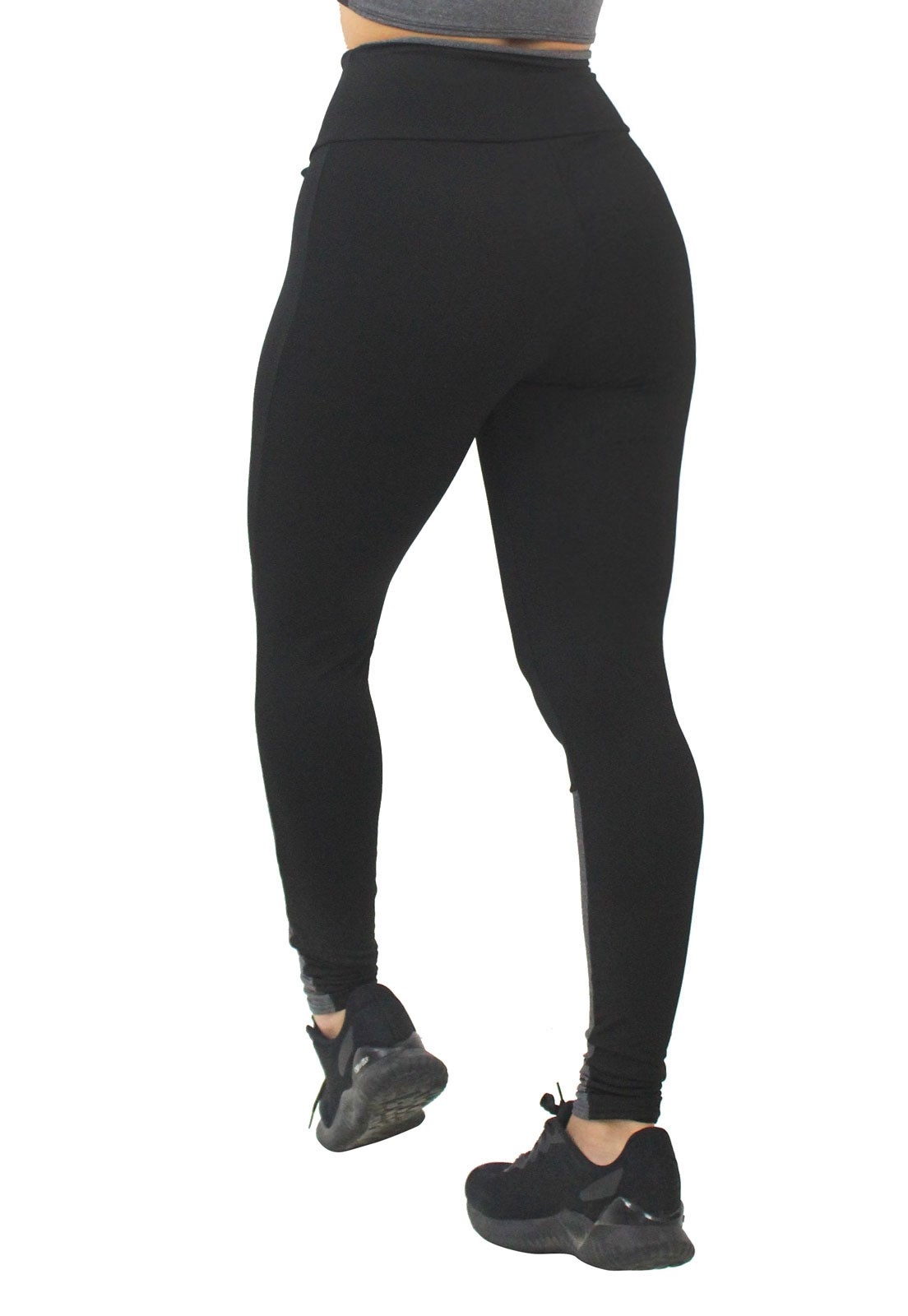Calça Legging Preto com Mescla