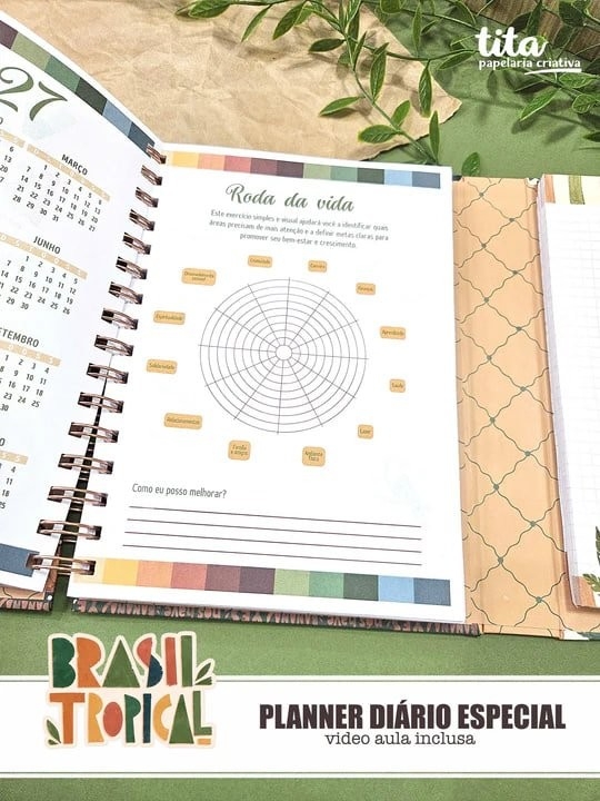 Brasil Tropical – Kit Encadernação Especial + Video Aulas Aulas Polly