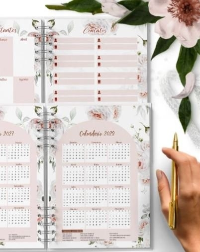 COMBO 10 AGENDAS 2027 E PERMANENTE COM E SEM VERSÍCULOS E HORÁRIOS