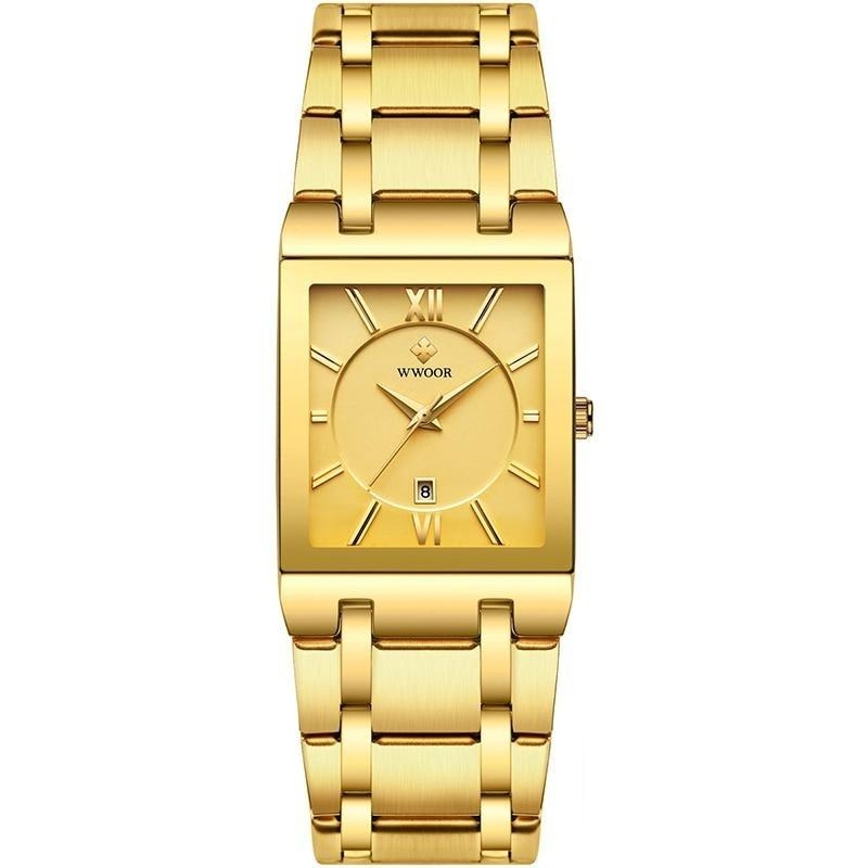 Relógio de Quartzo Exclusivo Linha Premium À Prova D'água Gold