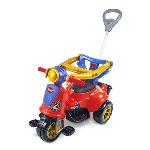 Carrinho Infantil Passeio com Pedal Triciclo 2 em 1 Avespa Spider Man  - Maral