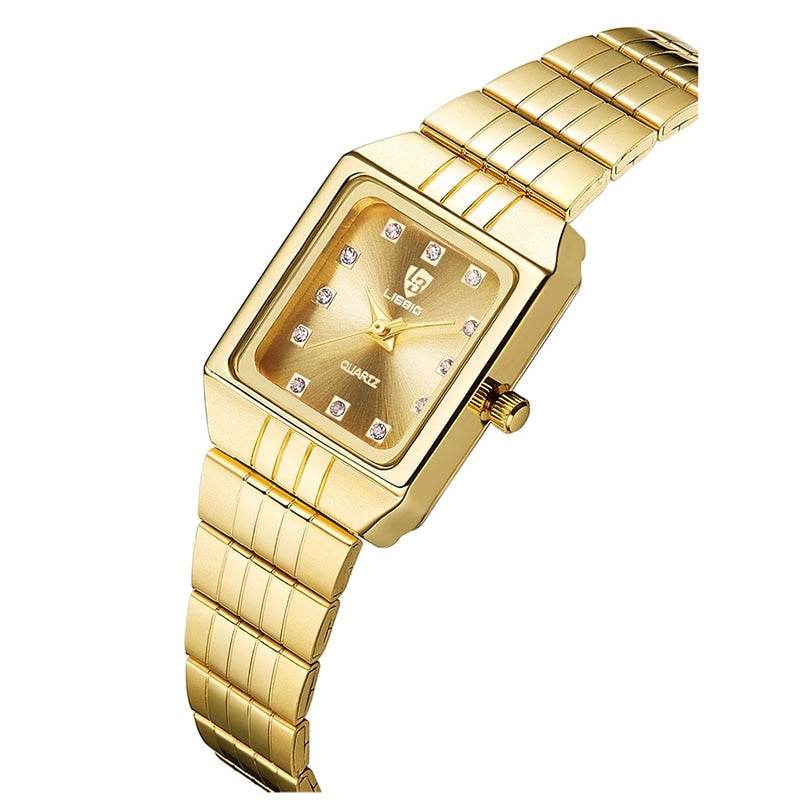 Relógio Skmei Liebig 8808 à Prova D'água Premium Gold Woman Gold Dial