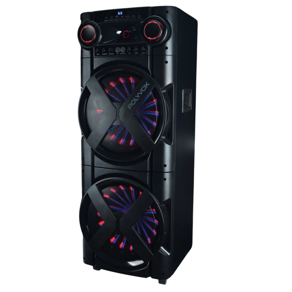 Caixa de Som Amplificada Bluetooth Polyvox TWS Torre XT-2000T 2000W de potência