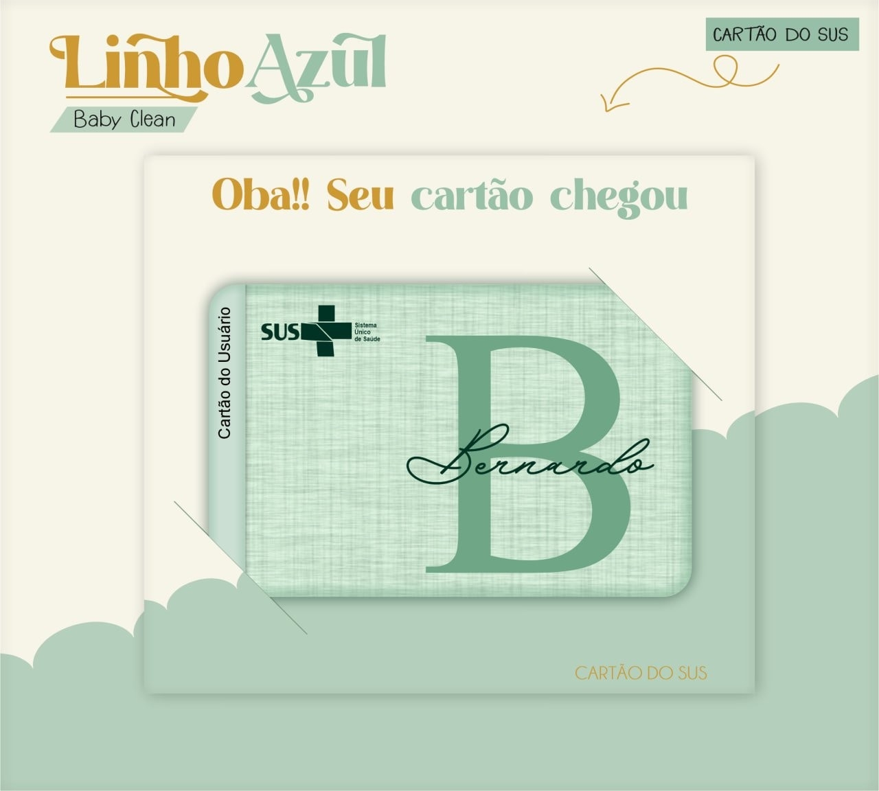 Caderneta e Livro do bebe Linho Verde - Arquivo Digital