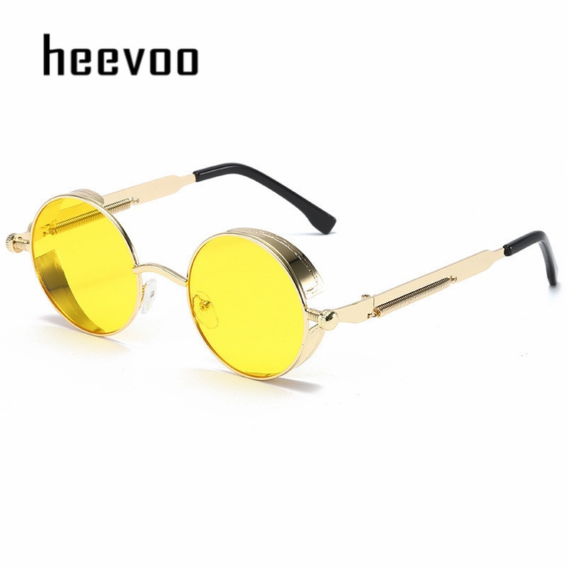 Óculos de Sol Redondo Metal Steampunk Vintage High Quality Original 18