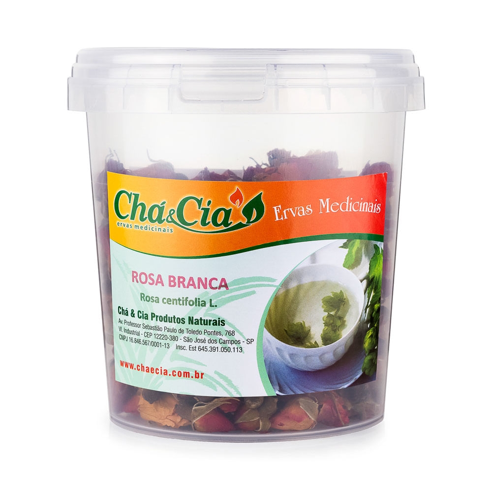 Chá de Rosa Branca - Rosa centifolia L. 100g – Chá e Cia