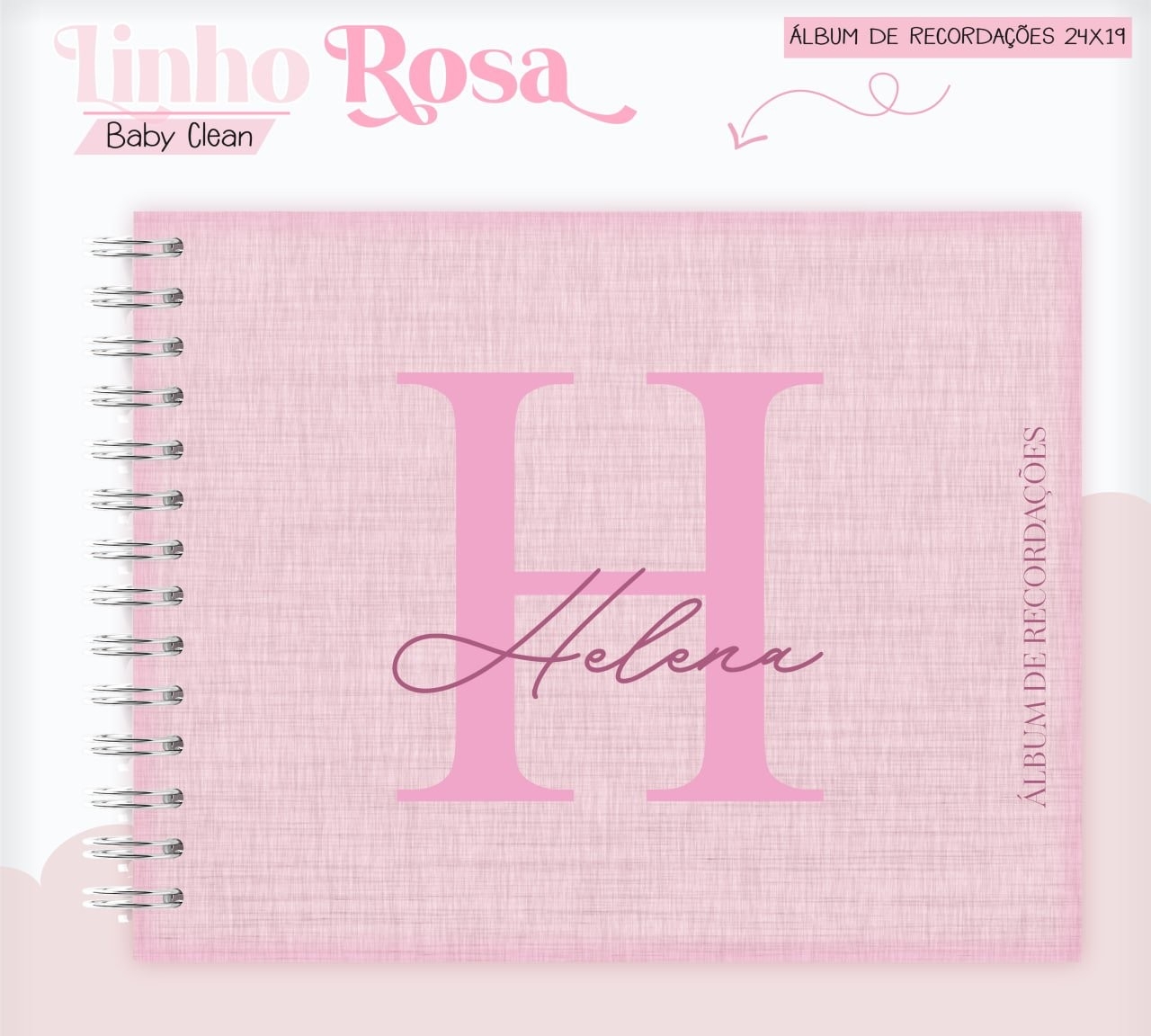 Caderneta e Livro do bebe Linho Rosa - Arquivo Digital