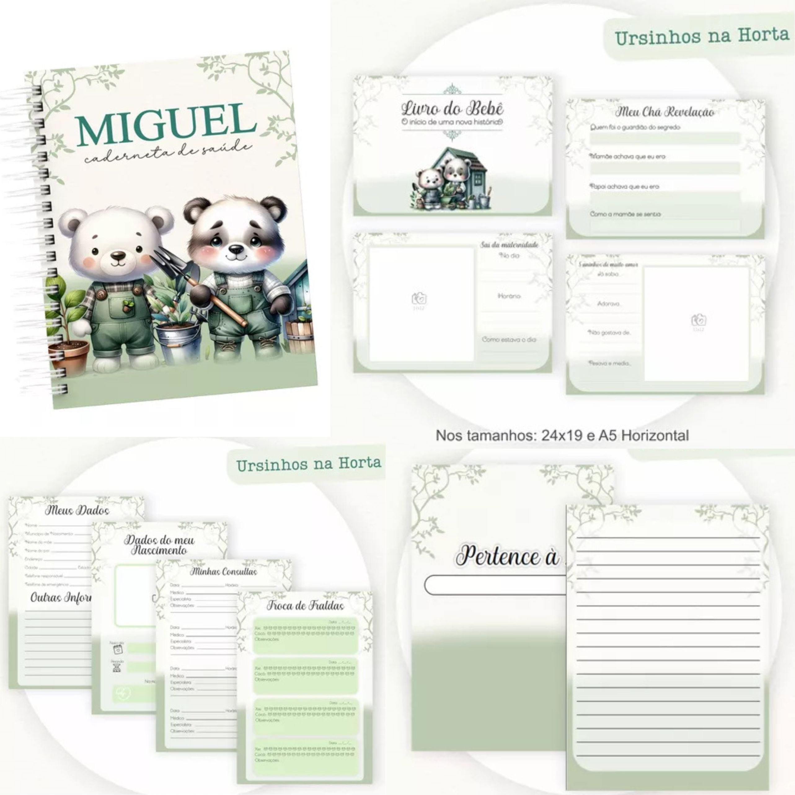 Arquivo Digital Pack Baby Ursinhos Na Horta