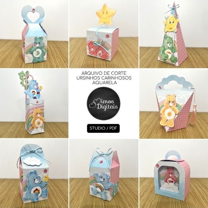 URSINHOS CARINHOSOS AQUARELA - ARQUIVO DE CORTE