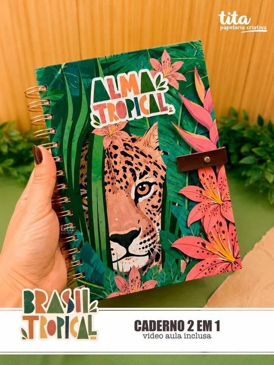 Brasil Tropical – Kit Encadernação Especial + Video Aulas Aulas Polly