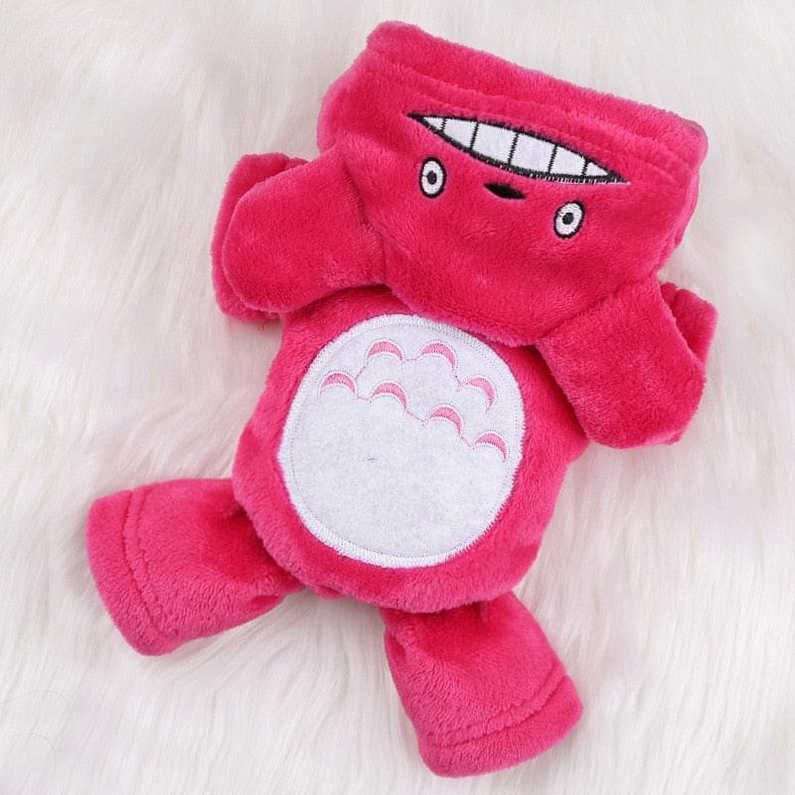 Roupa para C&atilde;es e Gatos Casaco Totoro de Veludo com Capuz-Miau Auau Pets