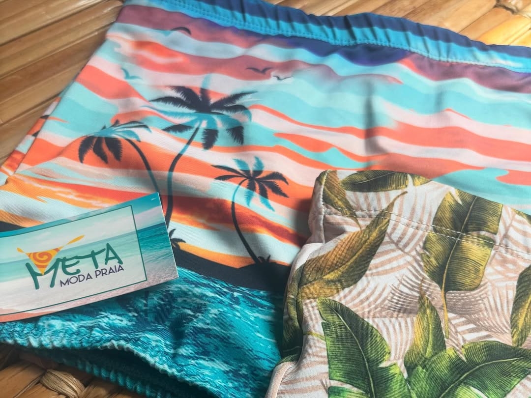Sunga/Short de Banho Masculino Estampado (Diversas Estampas) 2026