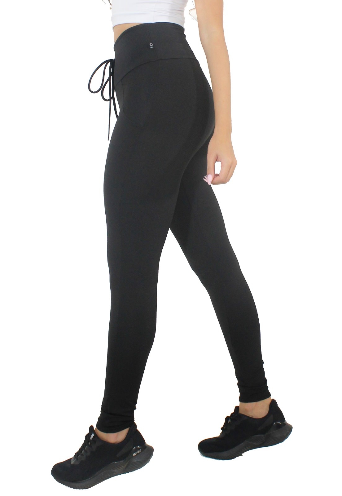 Calça Legging Lisa com Cadarço