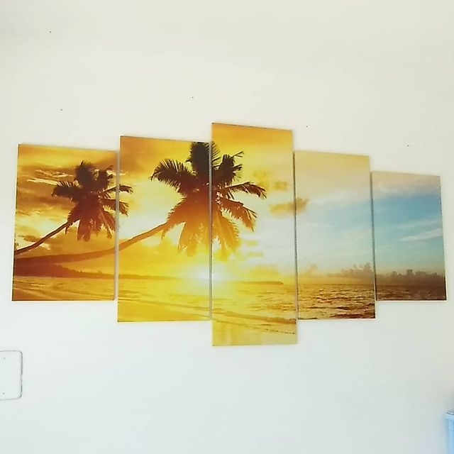 Quadro Decorativo Paisagem Praia Coqueiro