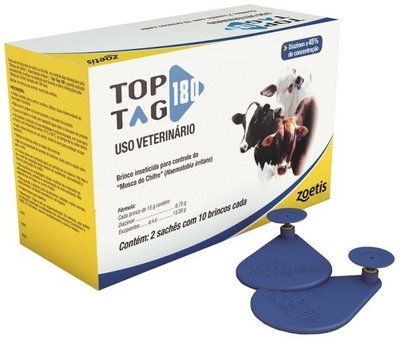 Brinco Mosquicida Toptag 180 Caixa com 20 Un