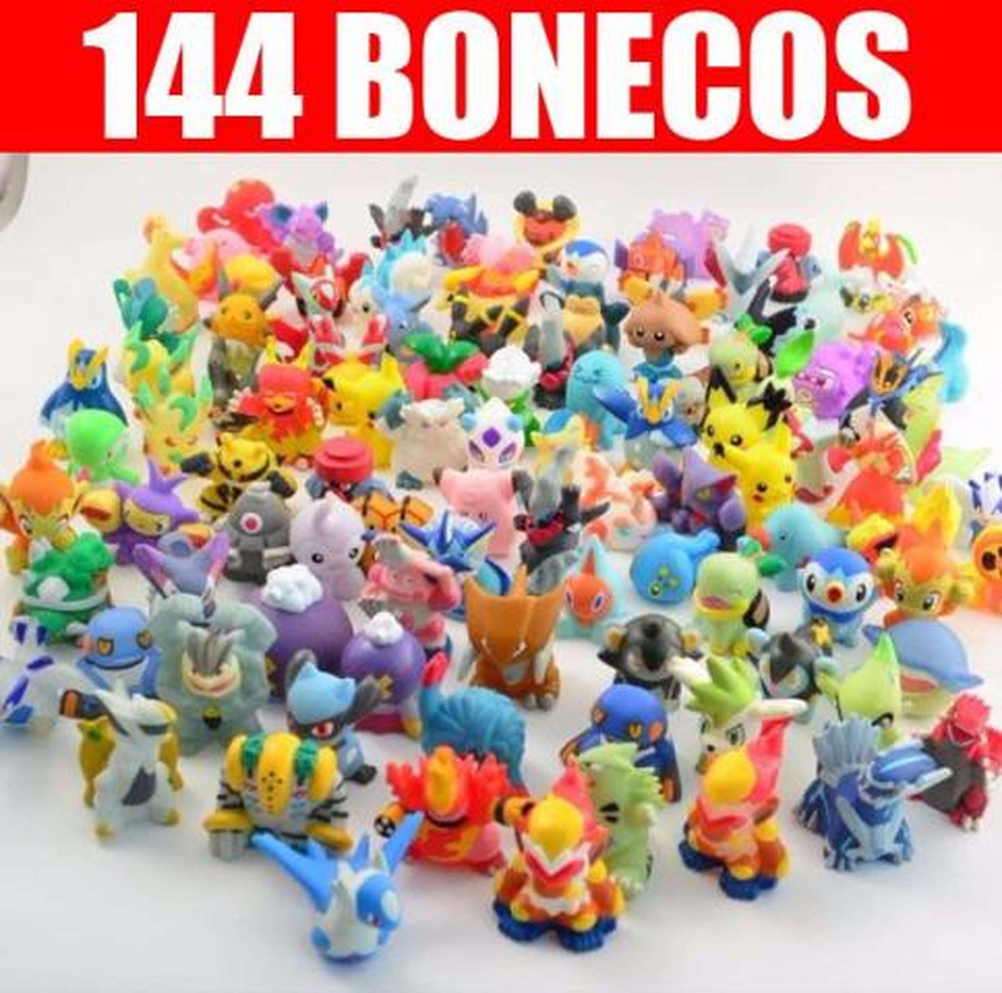 Kit 24 Miniaturas Pokémon Brinquedo Sortidos 3,5cm No Brasil