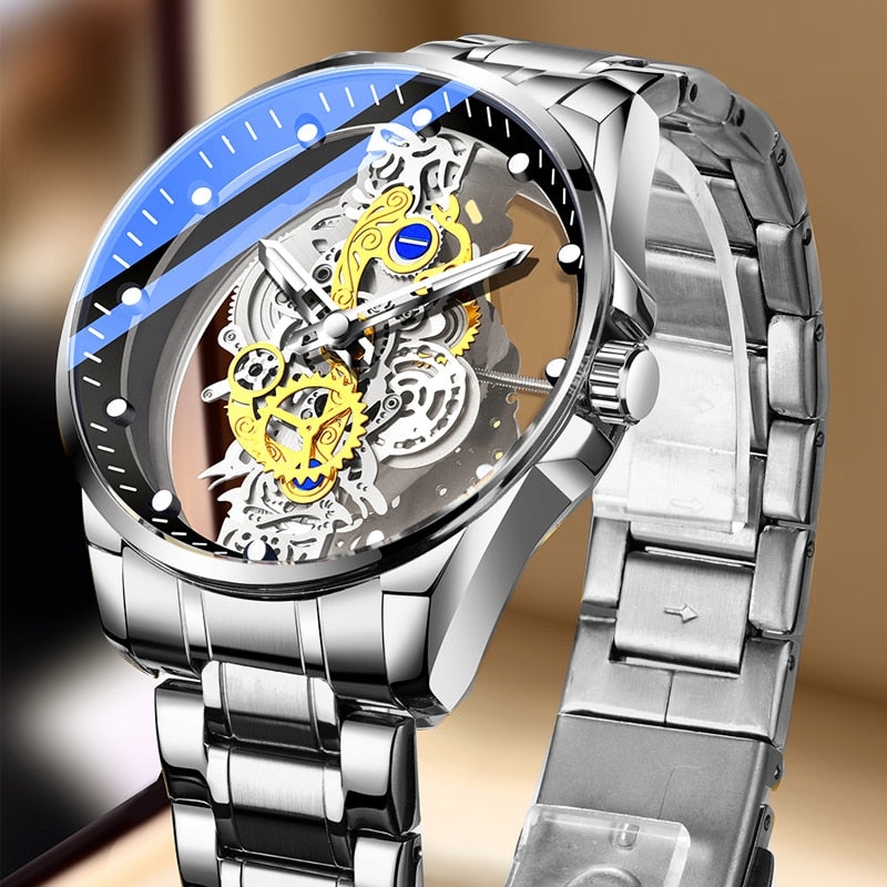 Relógio Mecânico Quartzo Luxo Original