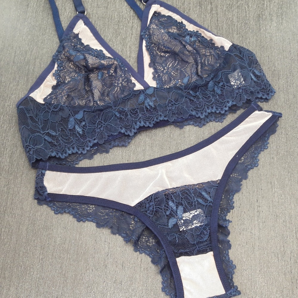 Conjunto Josana Sem Bojo de Renda e Tule