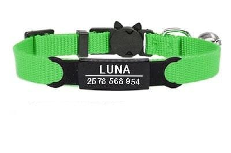 Coleira para C&atilde;es e Gatos Pequenos Personalizada com Sino-Miau Auau Pets