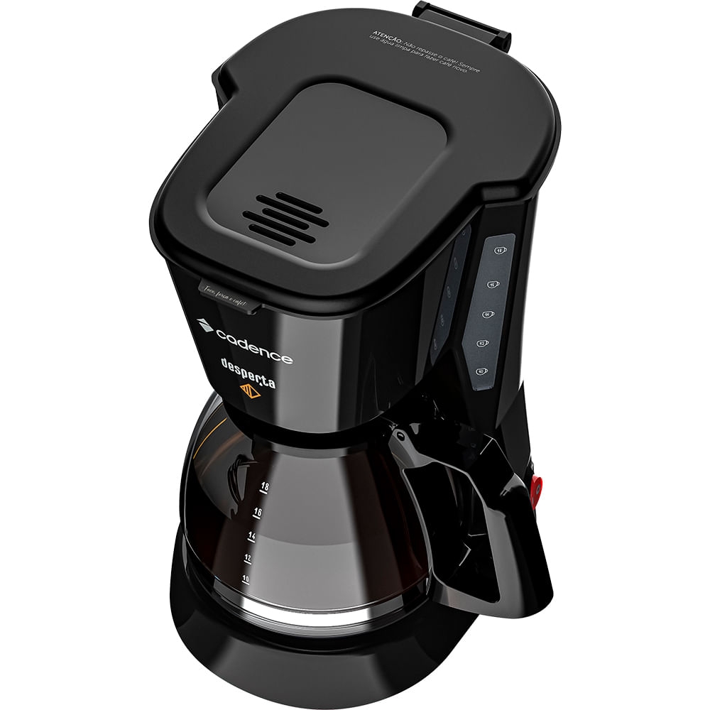 Cafeteira Elétrica Cadence Desperta Contrast 750ml 18 Xicaras Preto