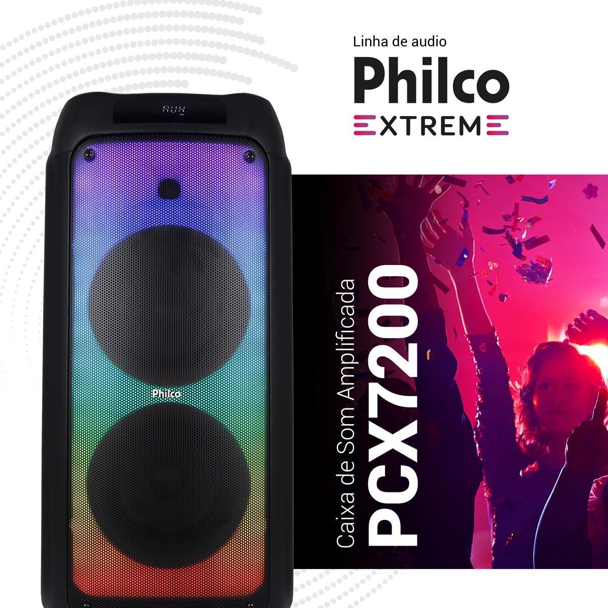 Caixa de Som Philco Extreme 1350W Bluetooth V5.3 PCX7200 - Bivolt