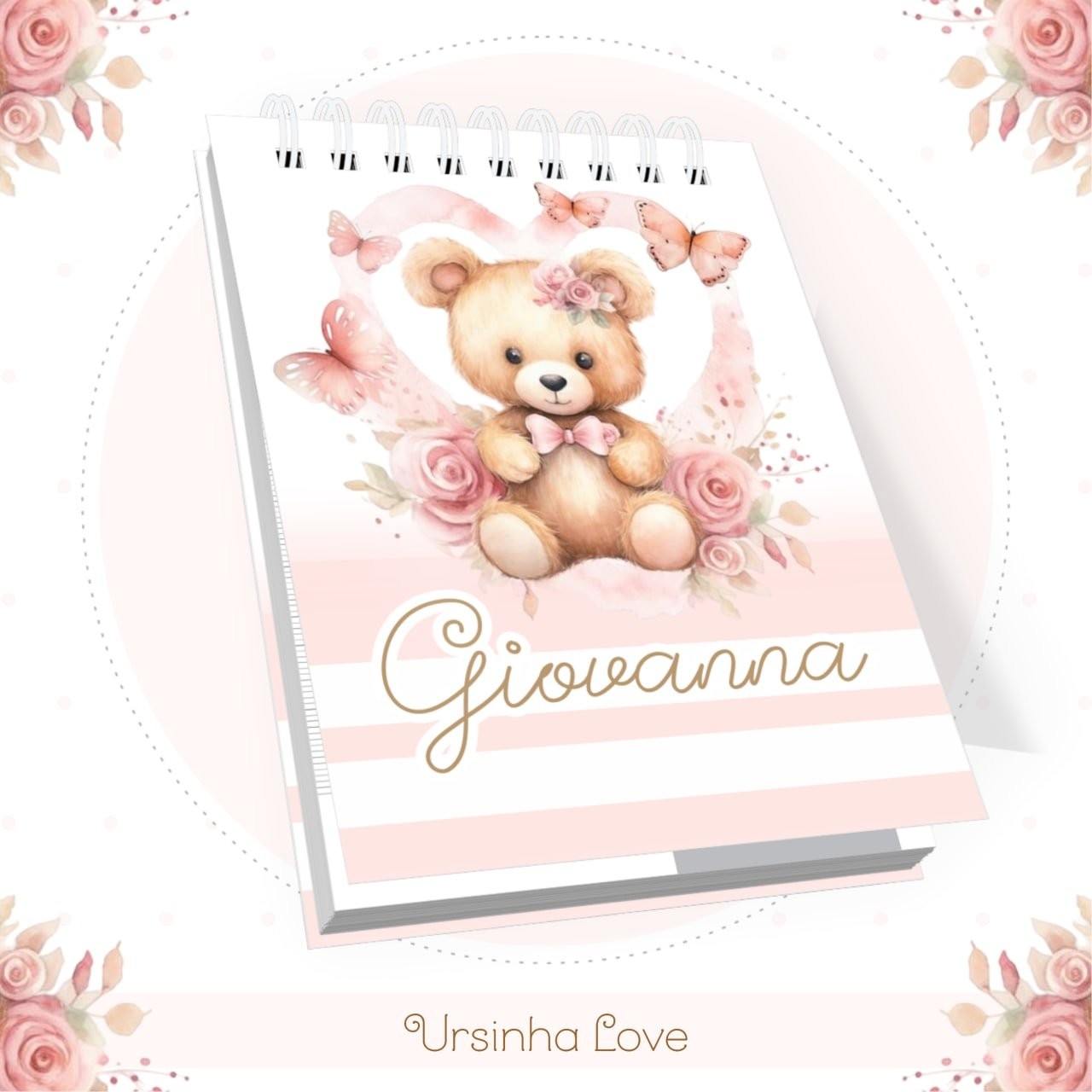 Caderneta e Livro do bebe Ursinha Love