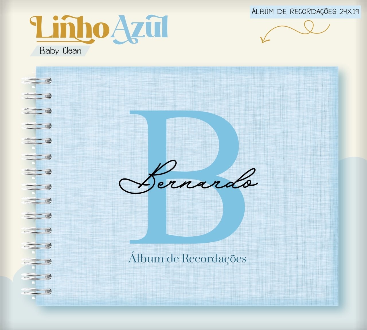 Caderneta e Livro do bebe Linho Azul - Arquivo Digital