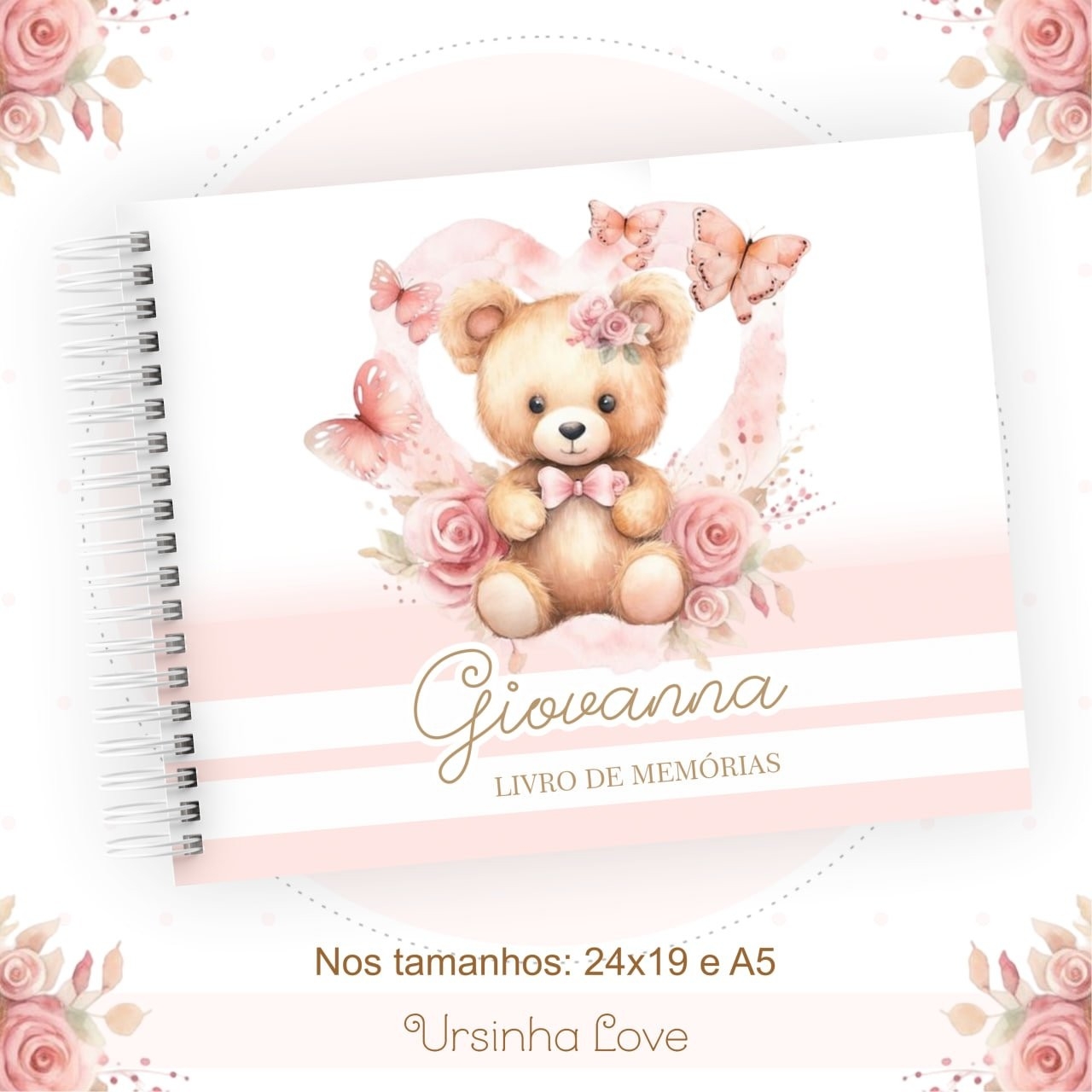 Caderneta e Livro do bebe Ursinha Love