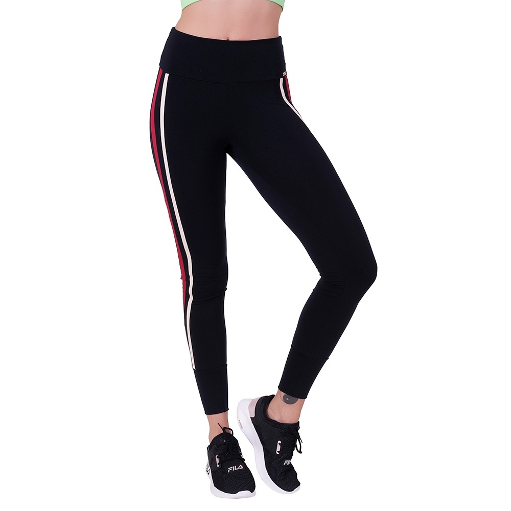Calça Legging Recorte Tiras Laterais - C8568