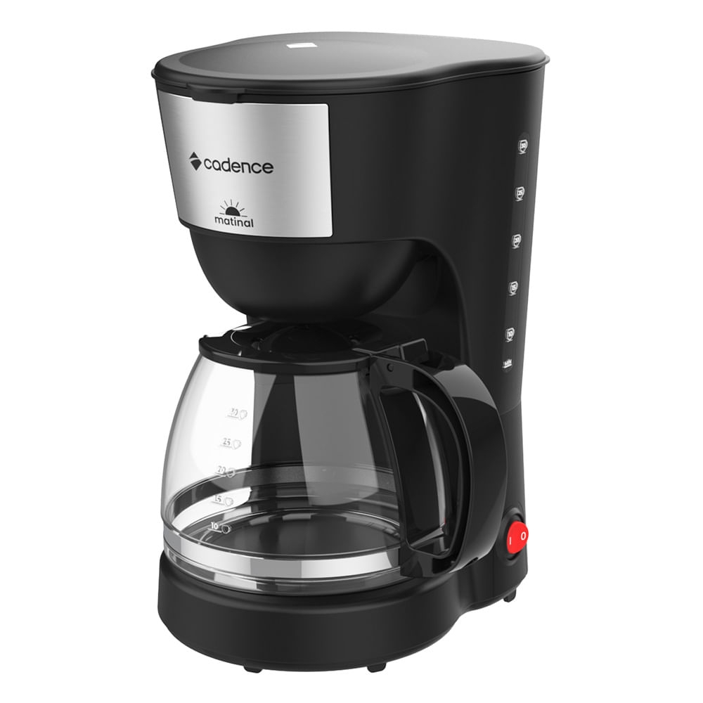 Cafeteira Elétrica Cadence Matinal 1,25L 30 Xicaras Preto / Inox