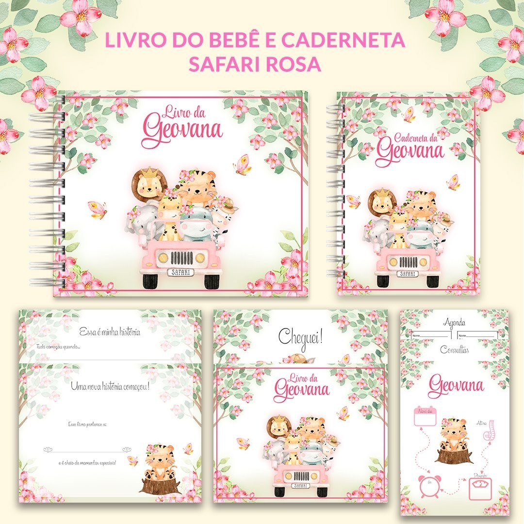 Capas Cadernetas Safari - SOMENTE CAPAS