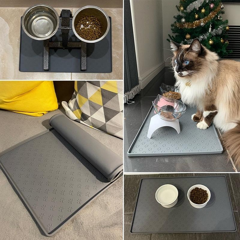 Tapete Imperme&aacute;vel para Tigelas Pets-Miau Auau Pets