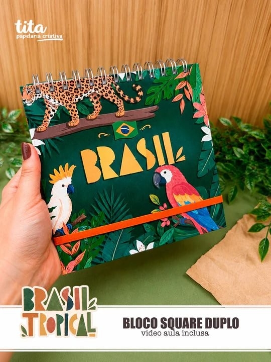 Brasil Tropical – Kit Encadernação Especial + Video Aulas Aulas Polly