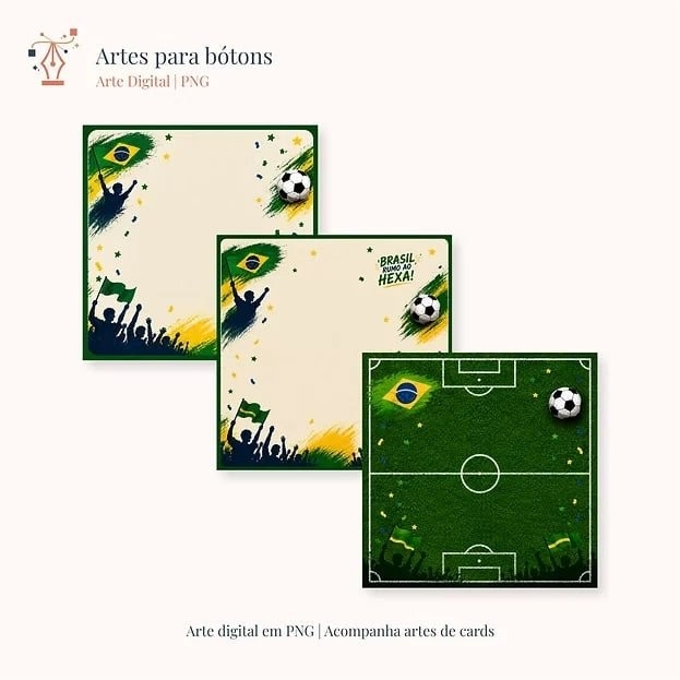 Artes para bottons – Torcer Juntos Copa 2026