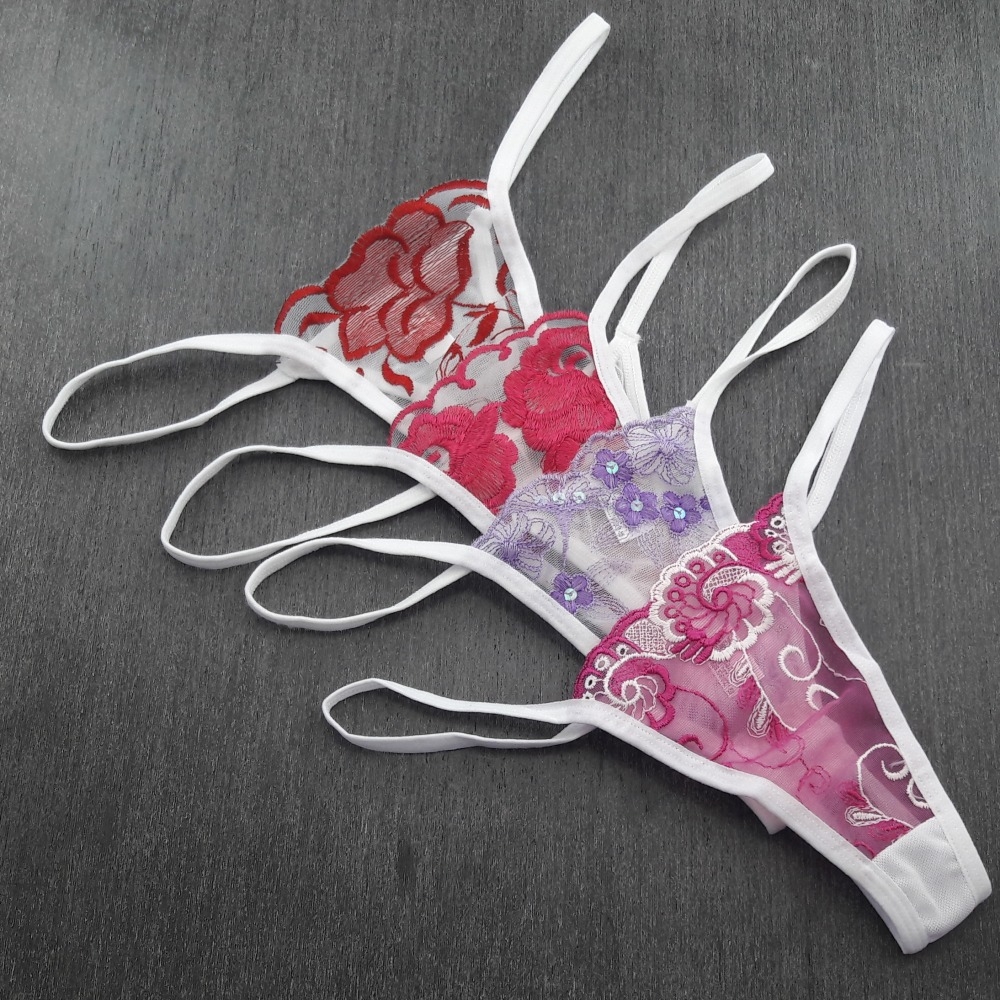Tanga Sofia Tule Bordado - C9115