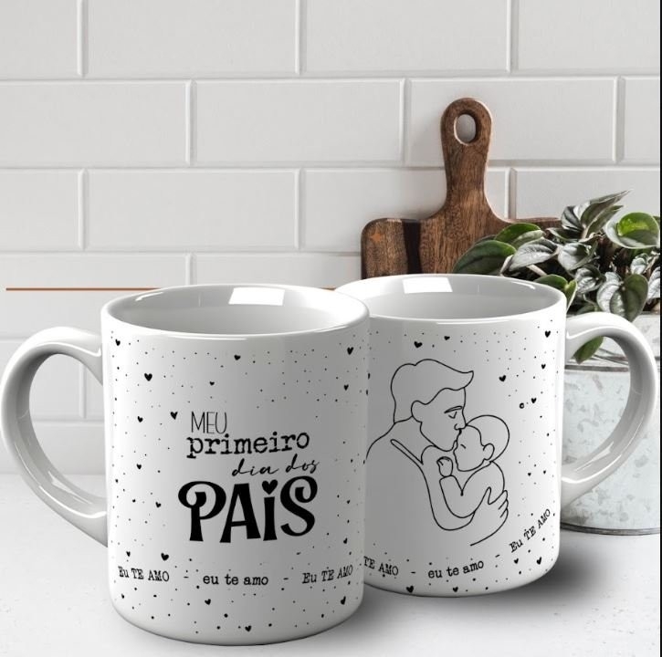 ARTE PARA CANECA DIA DOS PAIS MINIMALISTA