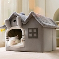 Cama para C&atilde;es e Gatos Casa de Veludo-Miau Auau Pets