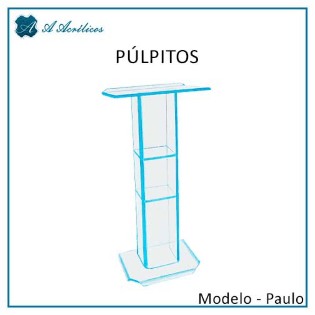 Púlpito de Acrilico Paulo Azul