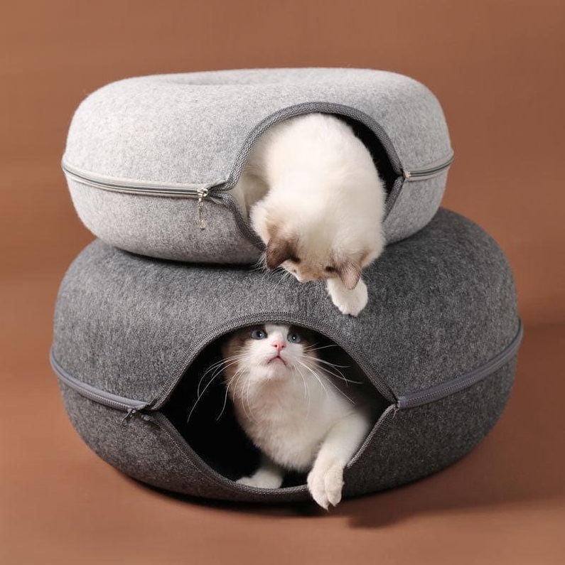 Cama para Gatos com T&uacute;nel Interativo-Miau Auau Pets